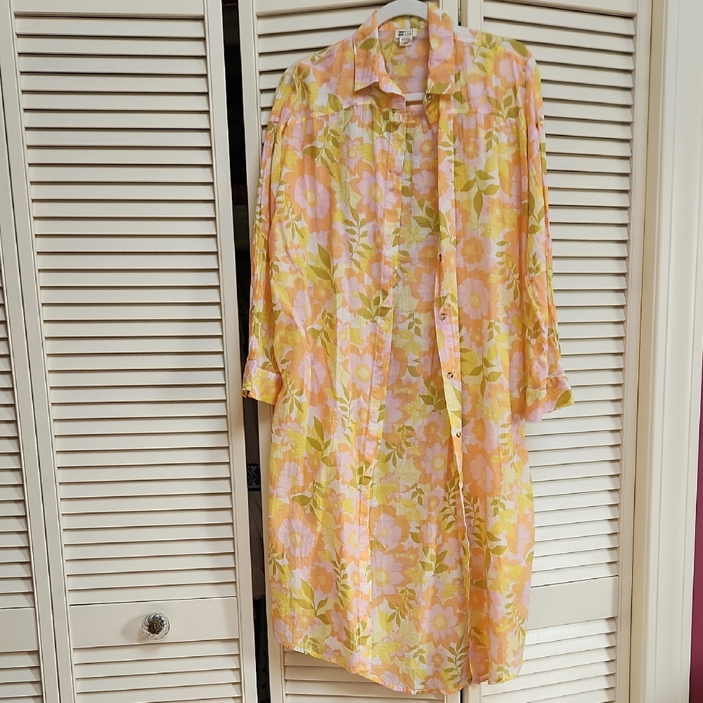 Billabong Pastel Floral Beach Cover Up